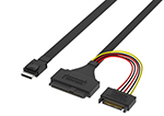 Oculink SFF-8611转U.2 SFF-8639+Power 15P SATA硬盘线缆