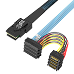 Mini SAS SFF-8087转4SFF-8482带大4Pin电源 效劳器线